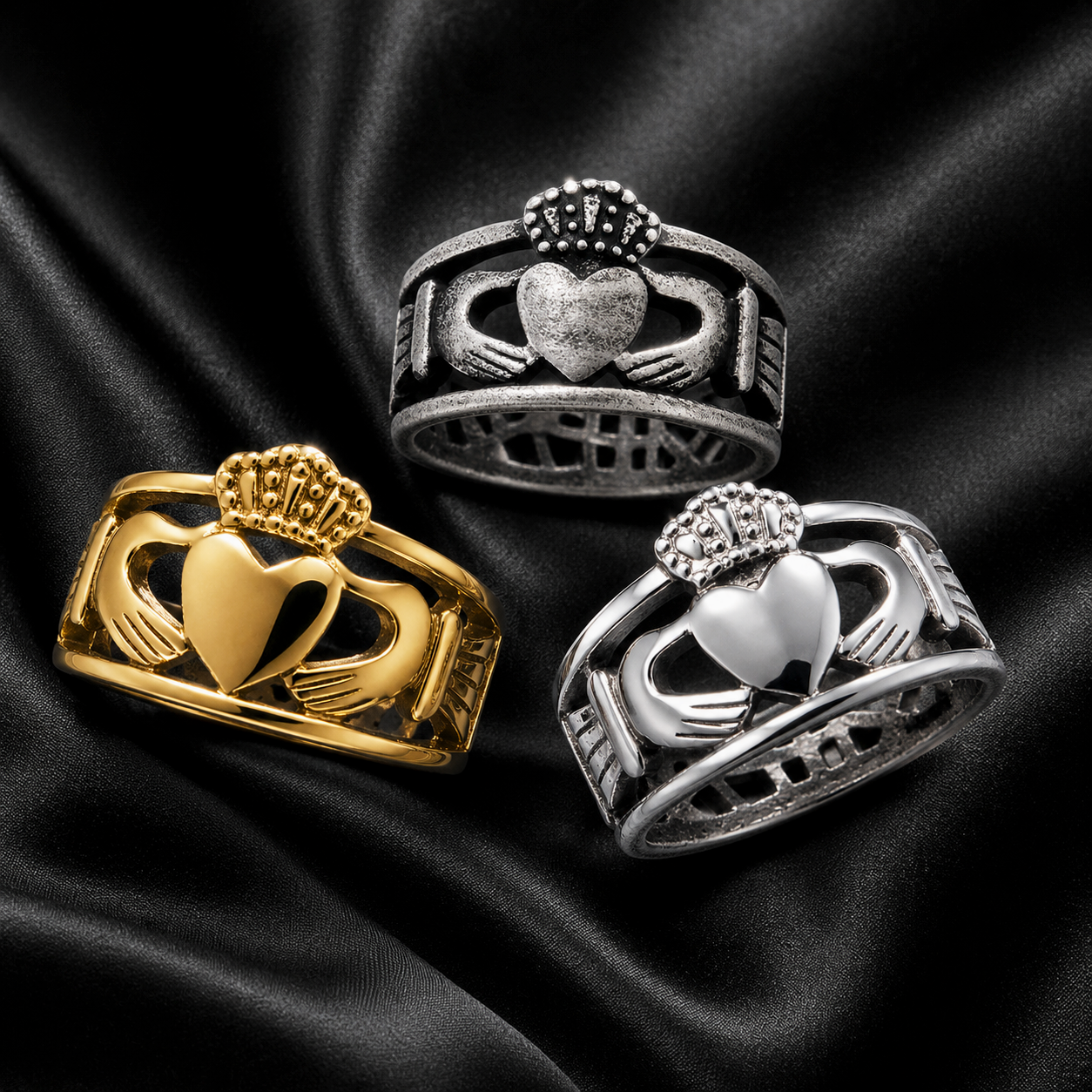 Eirin Apparel Claddagh Ring Women’s Chunky Claddagh Ring – 'Dílse' (Faithful)