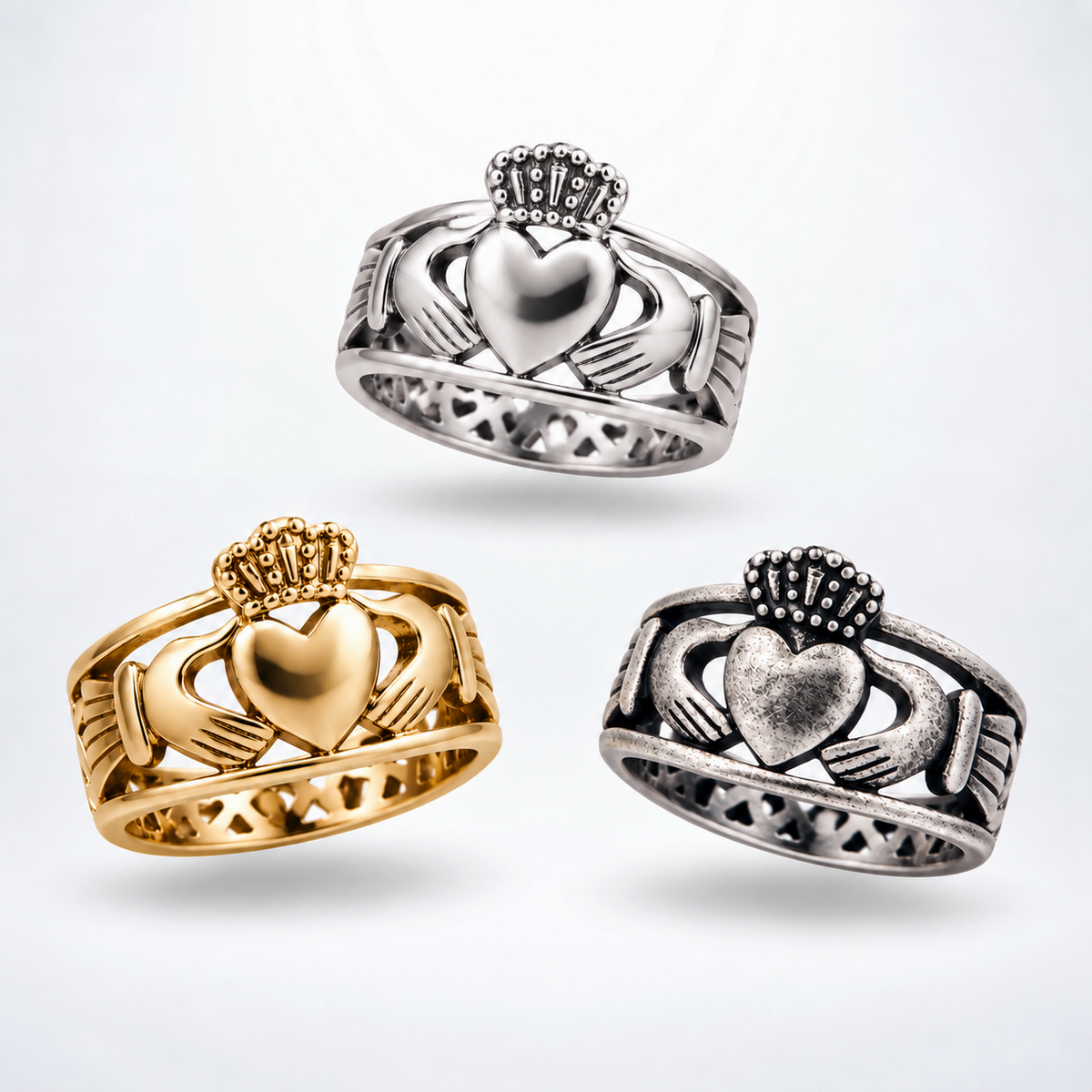 Eirin Apparel Claddagh Ring Women’s Chunky Claddagh Ring – 'Dílse' (Faithful)
