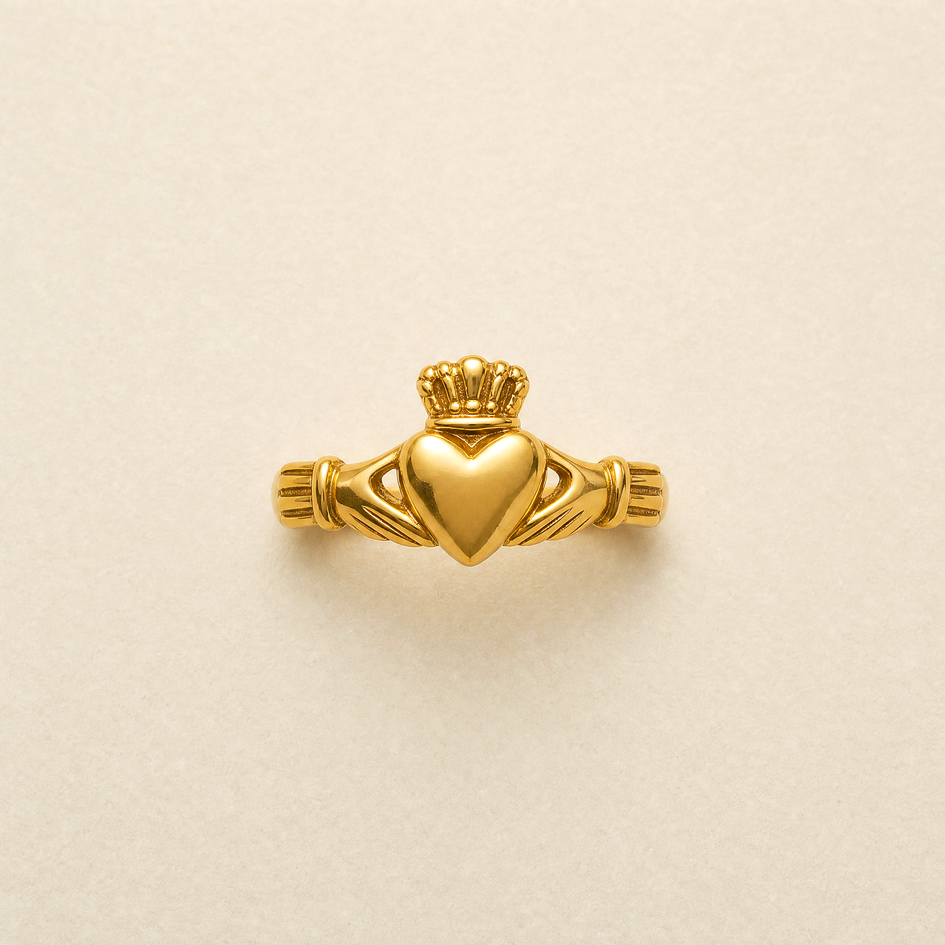 Eirin Apparel Claddagh Ring Women's Gold-Plated Claddagh Ring – ‘Gréine’ (Of the Sun)