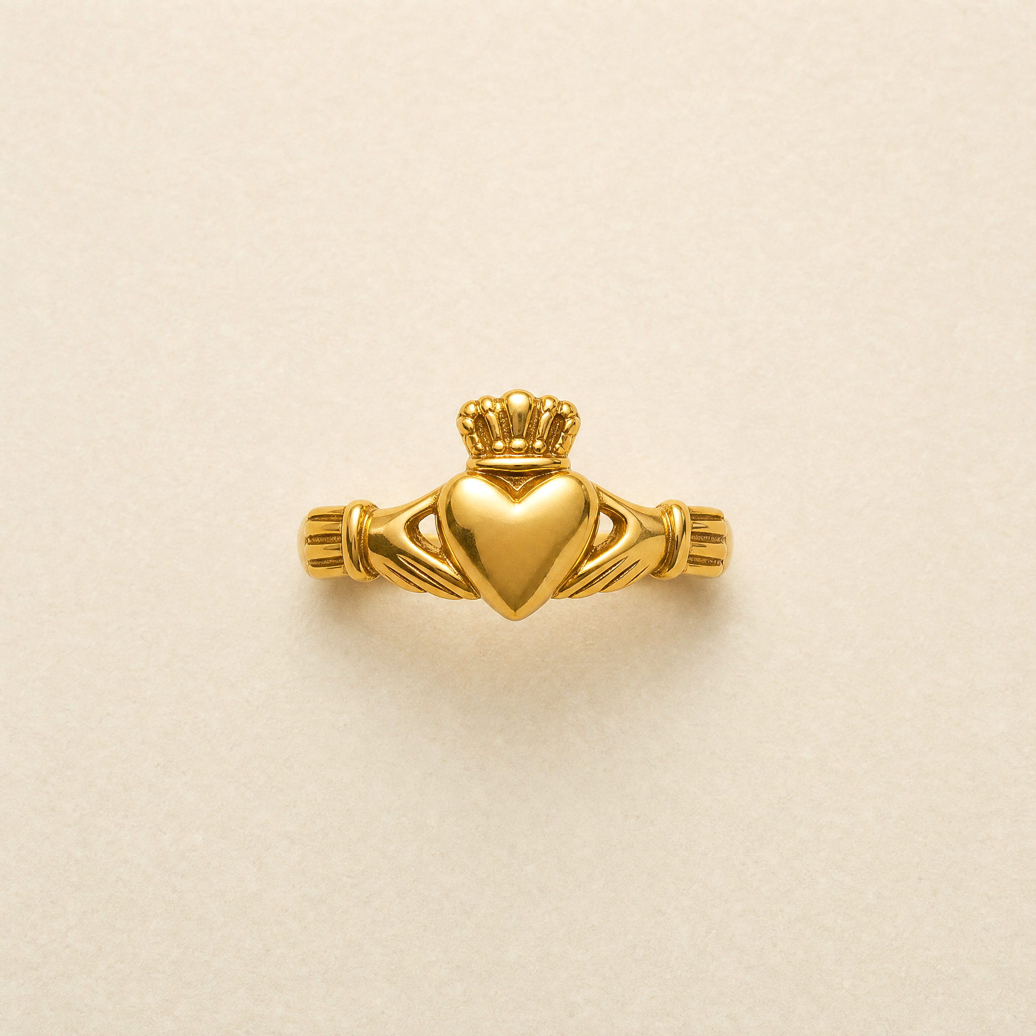 Eirin Apparel Claddagh Ring Women's Gold-Plated Claddagh Ring – ‘Gréine’ (Of the Sun)