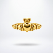 Eirin Apparel Claddagh Ring Women's Gold-Plated Classic Claddagh Ring – ‘Gréine’ (Of the Sun) [collection-cover-only]