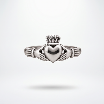 Eirin Apparel Claddagh Ring Women's Silver-Plated Classic Claddagh Ring – ‘Gealaí’ (Moonlight) [collection-cover-only]