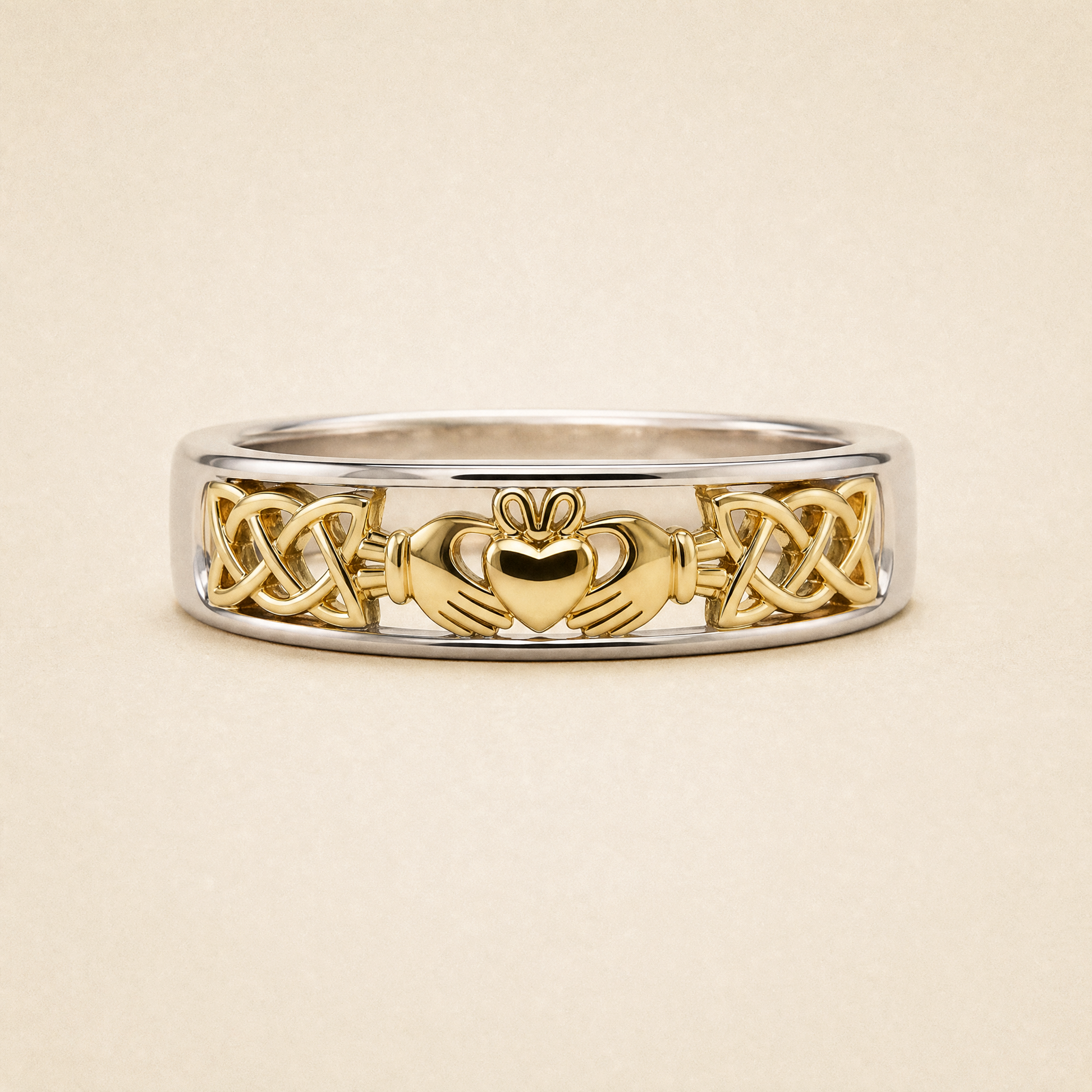 Eirin Apparel Claddagh Ring Women’s Two-Tone Claddagh Ring – ‘Síorghrá’ (Eternal Love)