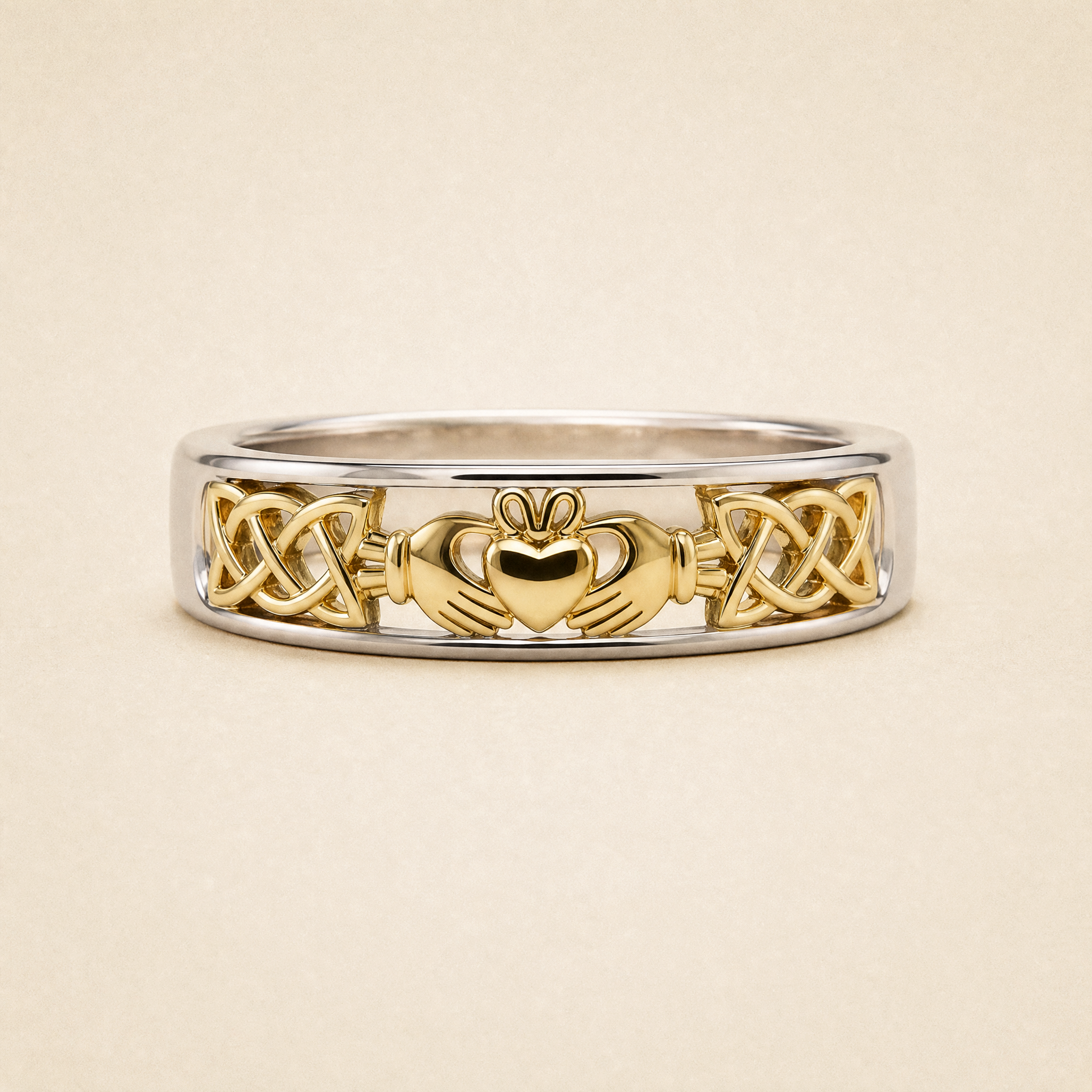 Eirin Apparel Claddagh Ring Women’s Two-Tone Claddagh Ring – ‘Síorghrá’ (Eternal Love)