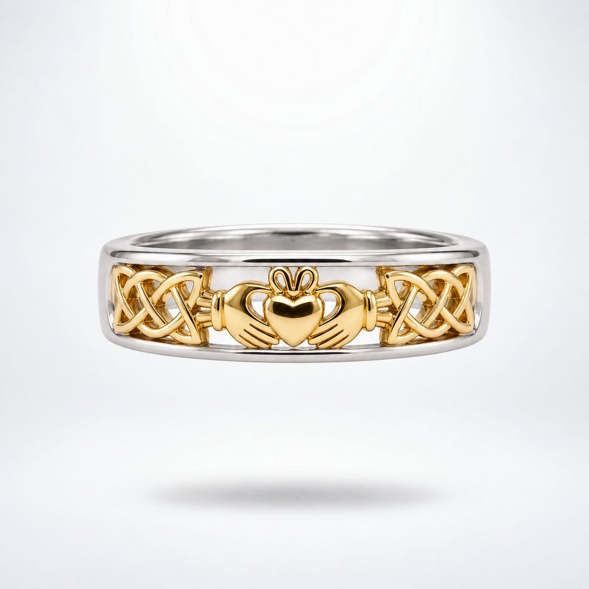 Eirin Apparel Claddagh Ring Women’s Two-Tone Claddagh Ring – ‘Síorghrá’ (Eternal Love)
