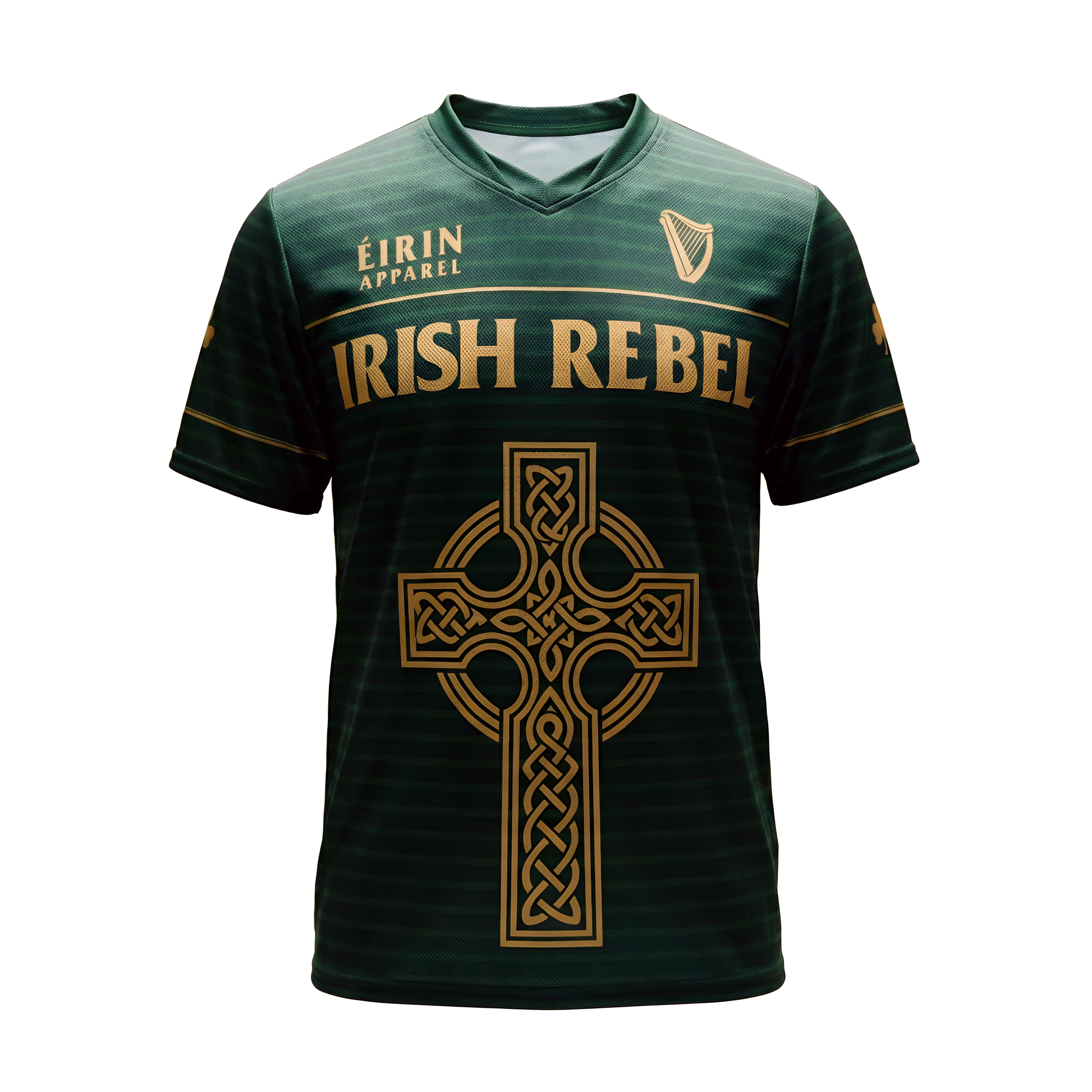 Eirin Apparel Custom Unisex Jersey 'Irish Rebel' Celtic Cross Jersey – Personalised Name & Number