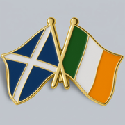 Eirin Apparel Double Flag Lapel Pin Brooch Ireland – Scotland Flag Lapel Pin