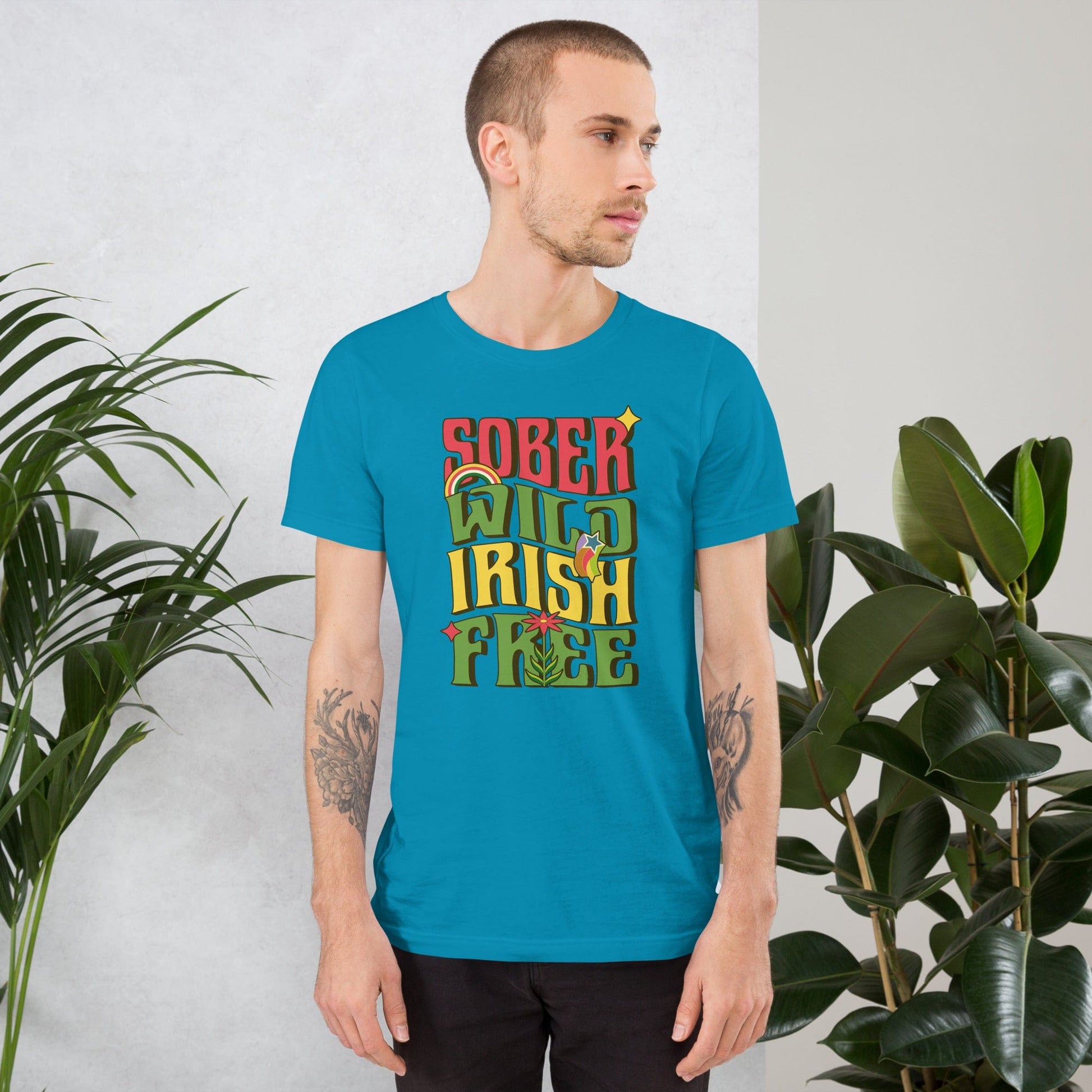 Eirin Apparel irish-streetwear Aqua / S Women's Sober, Wild, Irish, Free T-Shirt