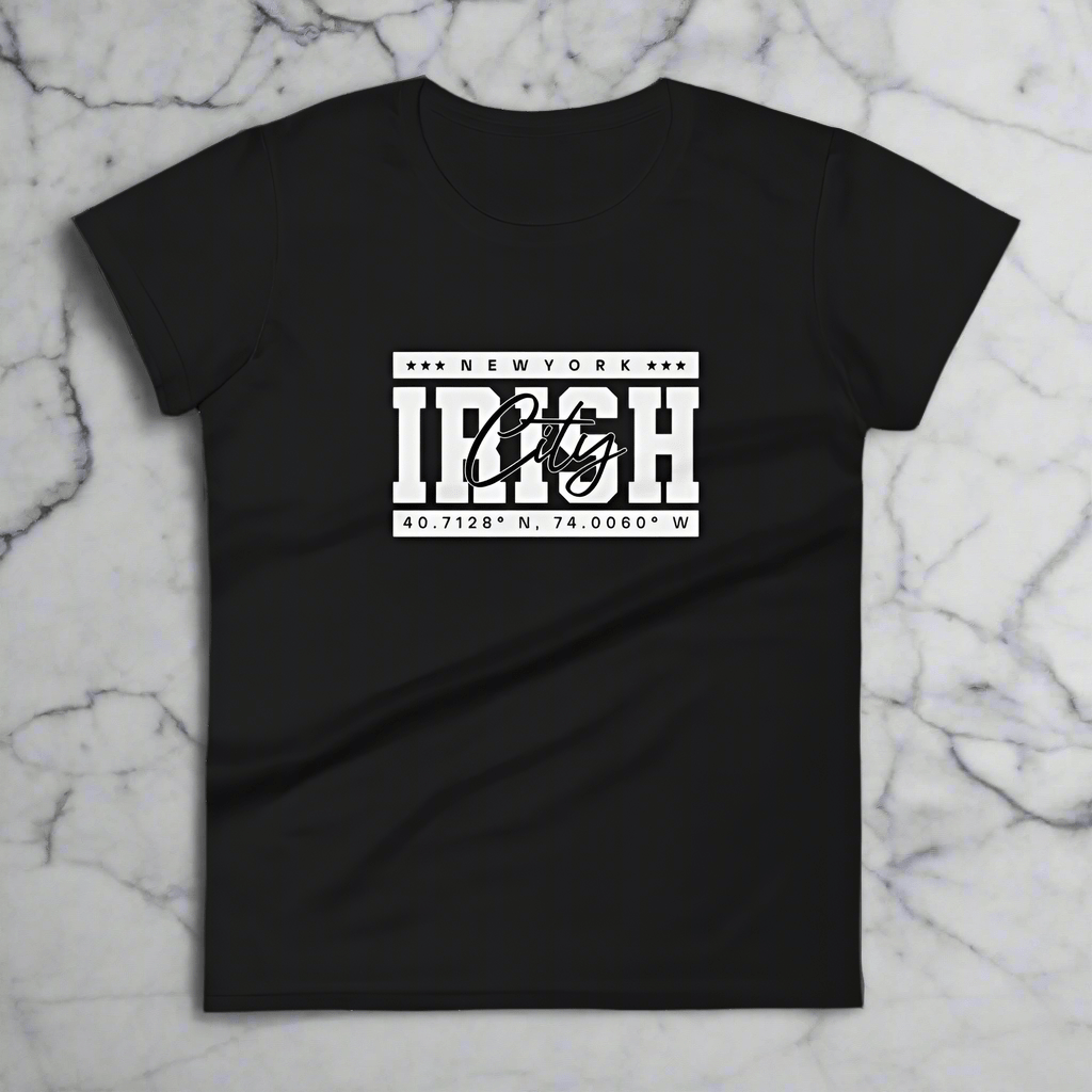 eirin. Apparel irish-streetwear Black / S Women's New York, Irish City Fashion Fit T-Shirt