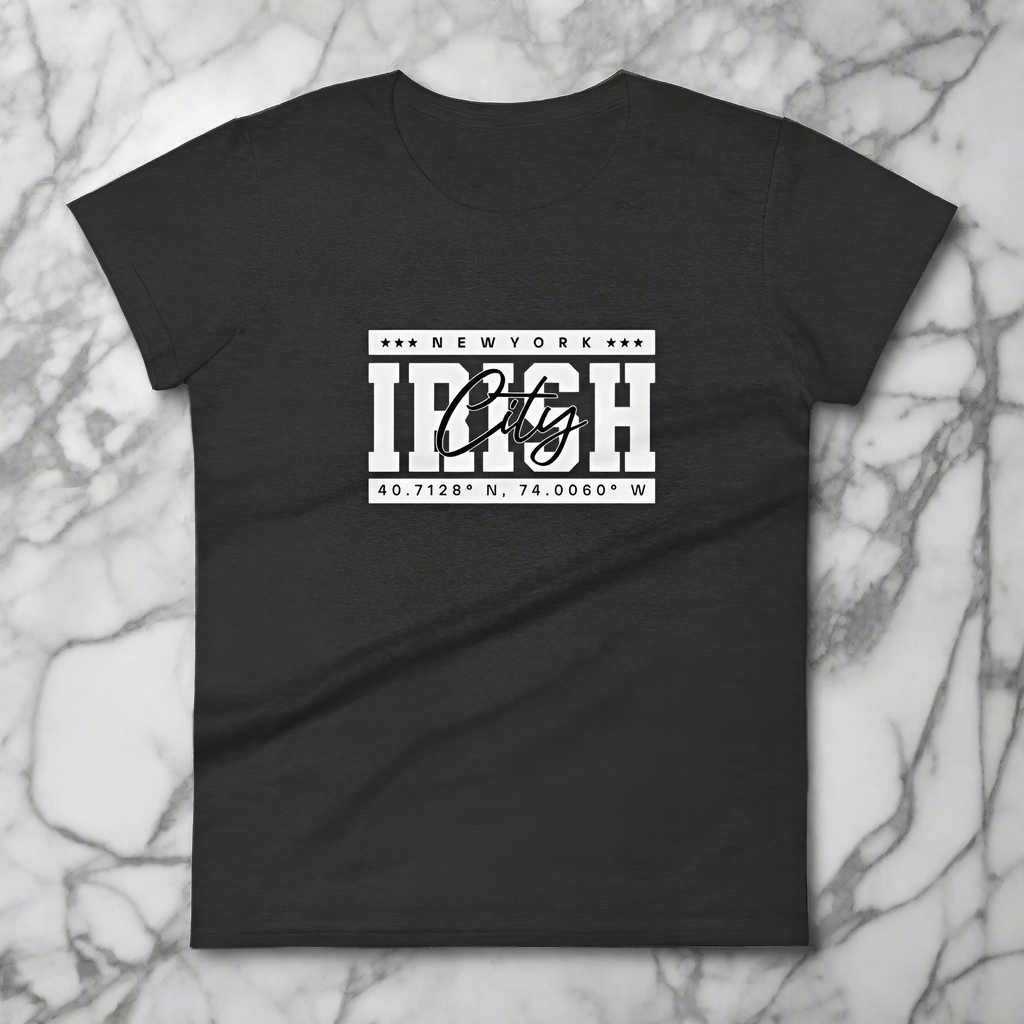 eirin. Apparel irish-streetwear Heather Grey / S Women's New York, Irish City Fashion Fit T-Shirt