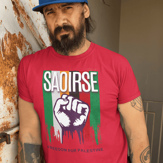 Eirin Apparel irish-streetwear Men's 'SAOIRSE' Freedom For Palestine T-Shirt