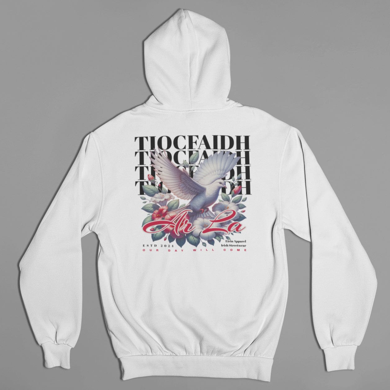 Eirin Apparel irish-streetwear Men's Tiocfaidh Ár Lá Dove White Hoodie