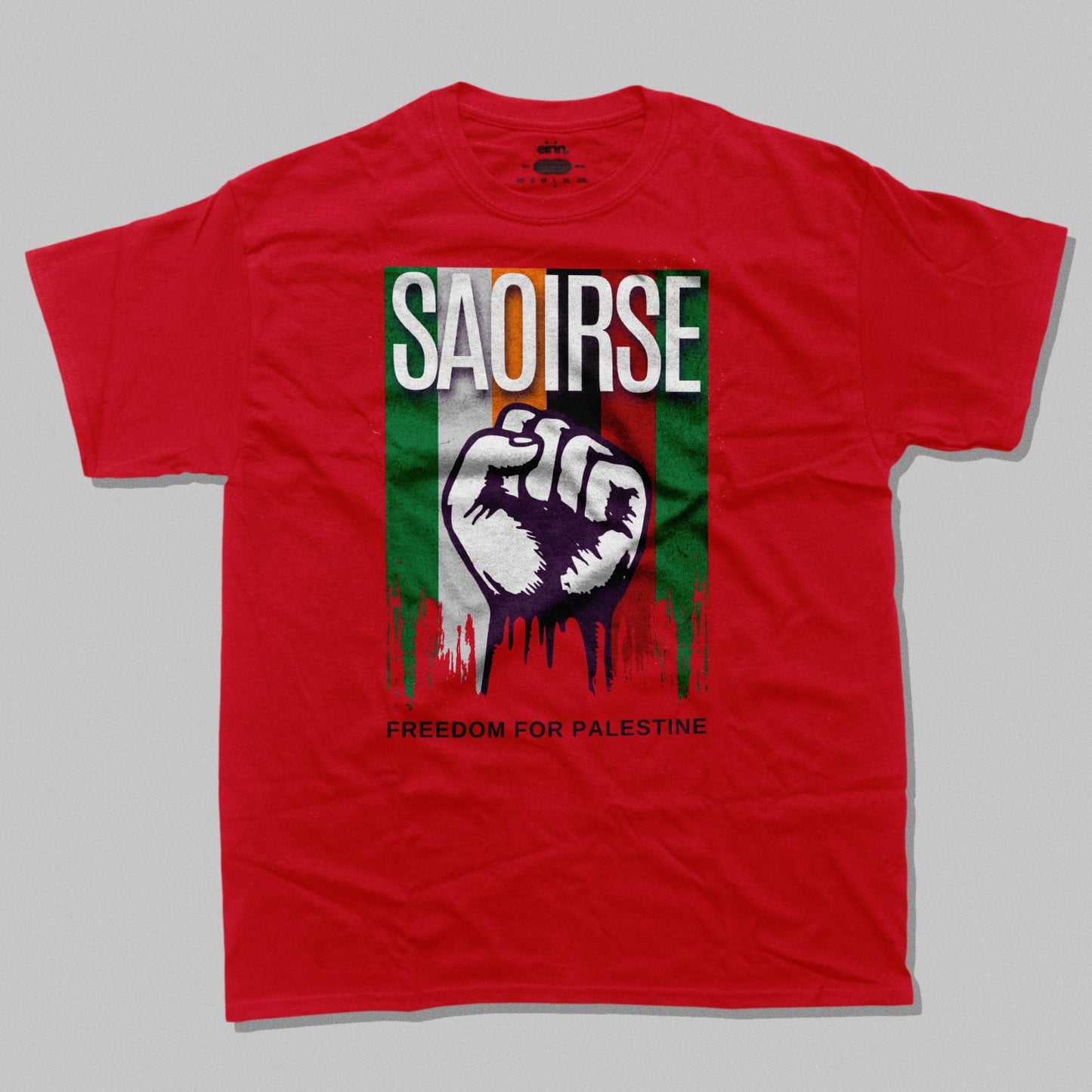 Eirin Apparel irish-streetwear Red / S Men's 'SAOIRSE' Freedom For Palestine T-Shirt