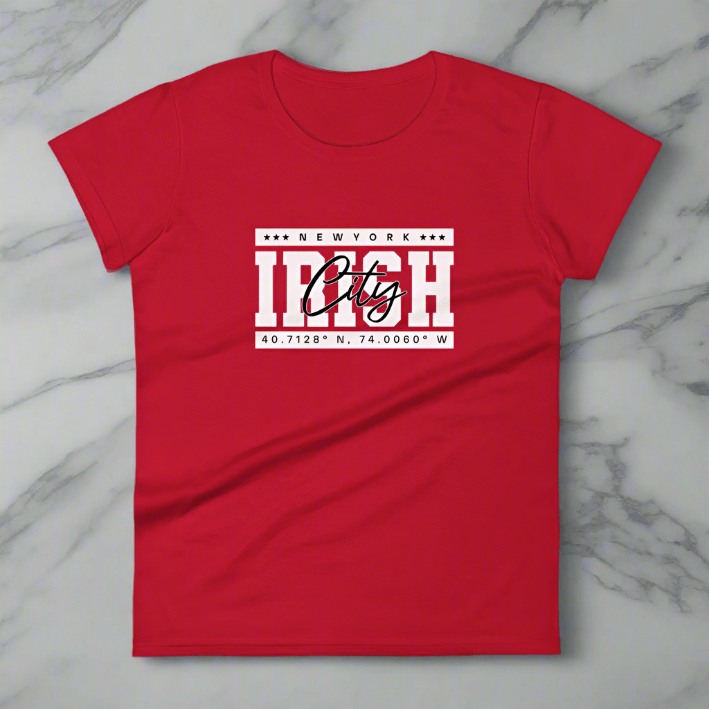 eirin. Apparel irish-streetwear True Red / S Women's New York, Irish City Fashion Fit T-Shirt