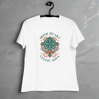 eirin. Apparel irish-streetwear White / S Women's Irish Heart, Celtic Soul Relaxed Fit T-Shirt