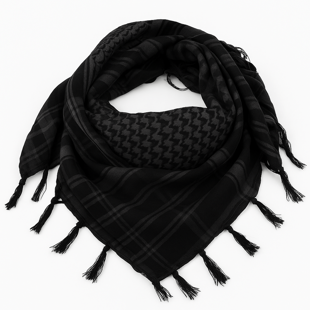 Eirin Apparel Keffiyeh Black Cotton Keffiyeh Palestinian Scarf