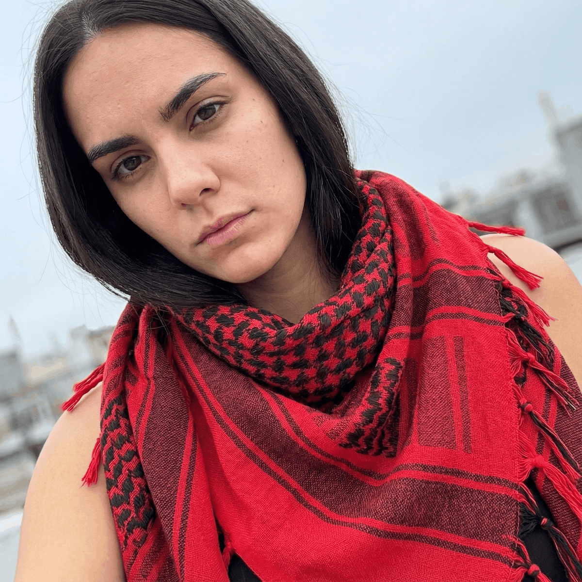 Eirin Apparel Keffiyeh Blood of the Land – Flame of Freedom Palestinian Keffiyeh (Collector’s Edition)