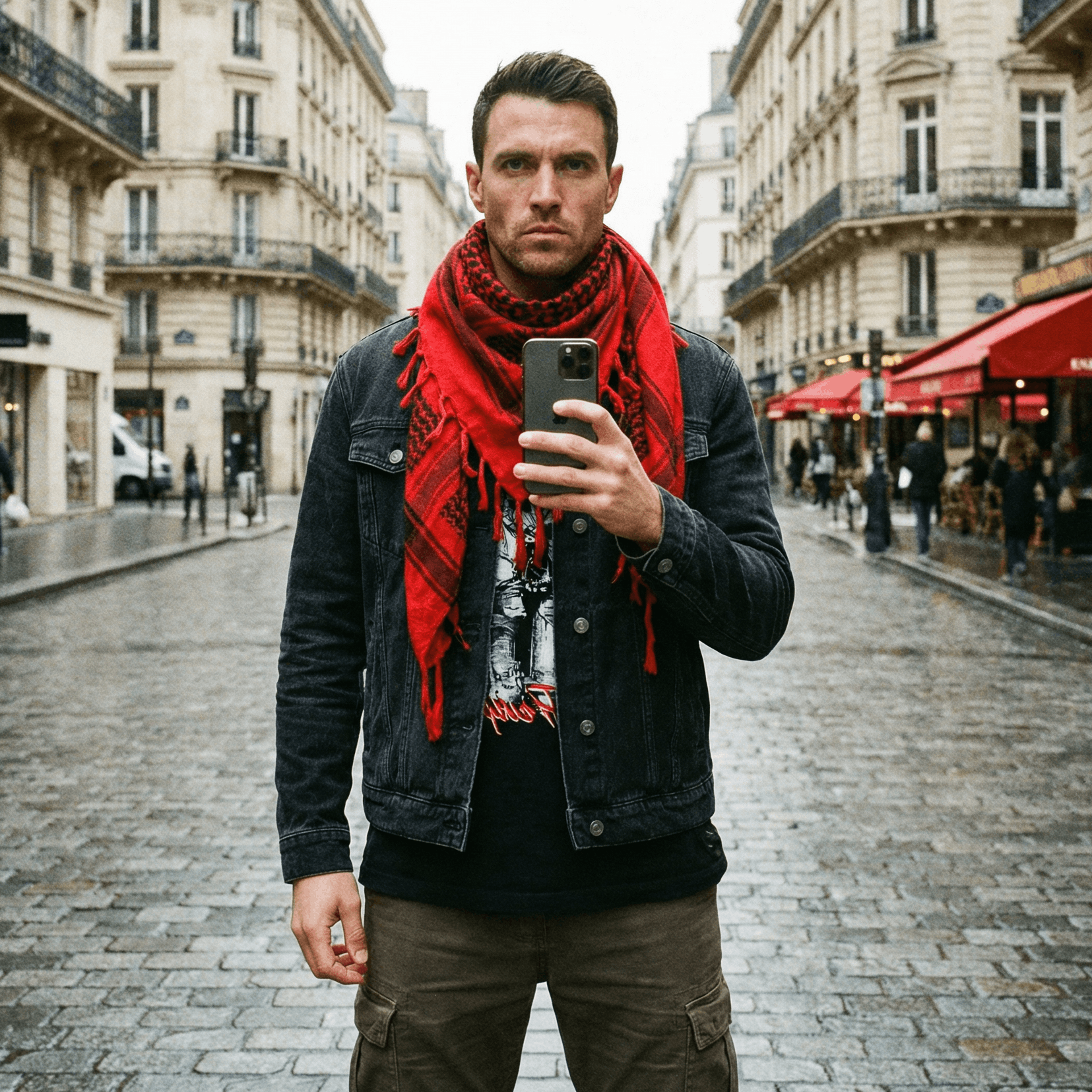 Eirin Apparel Keffiyeh Blood of the Land – Flame of Freedom Palestinian Keffiyeh (Collector’s Edition)