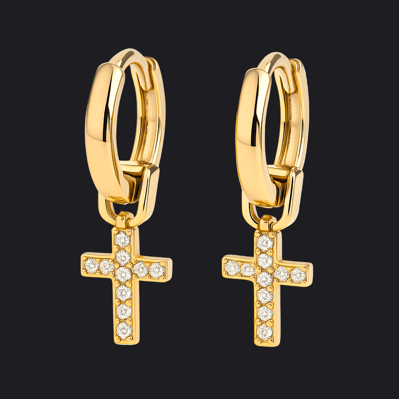 Eirin Apparel Keffiyeh Celtic Cross Gold Dangle Earrings Irish Jewellery Bundle – Signature Pieces Set