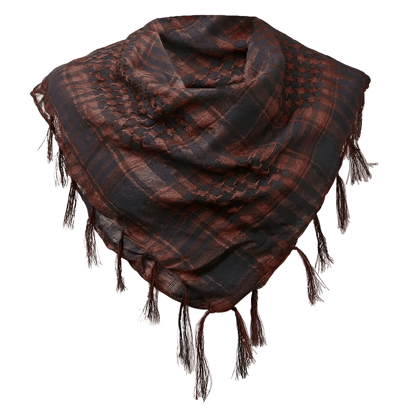 Eirin Apparel Keffiyeh Coffee Houndstooth Plaid Keffiyeh - Everyday Resistance Scarf