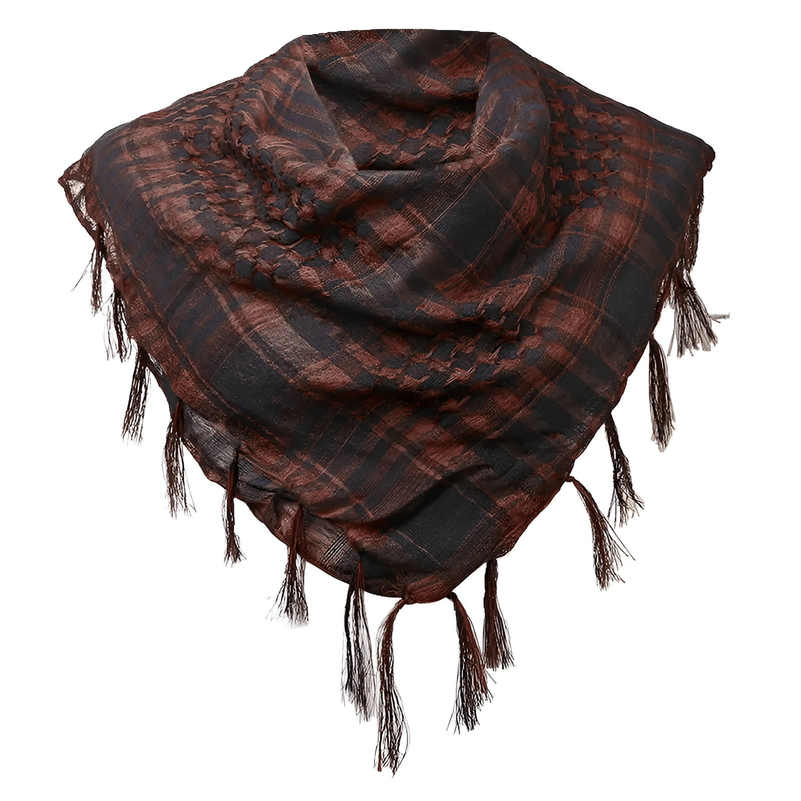 Eirin Apparel Keffiyeh Coffee Houndstooth Plaid Keffiyeh - Everyday Resistance Scarf