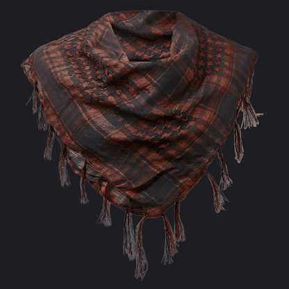 Eirin Apparel Keffiyeh Coffee Houndstooth Plaid Keffiyeh - Everyday Resistance Scarf