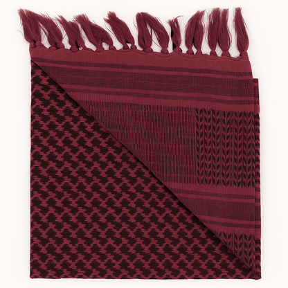 Eirin Apparel Keffiyeh Crimson Pink Cotton Keffiyeh Palestinian Scarf