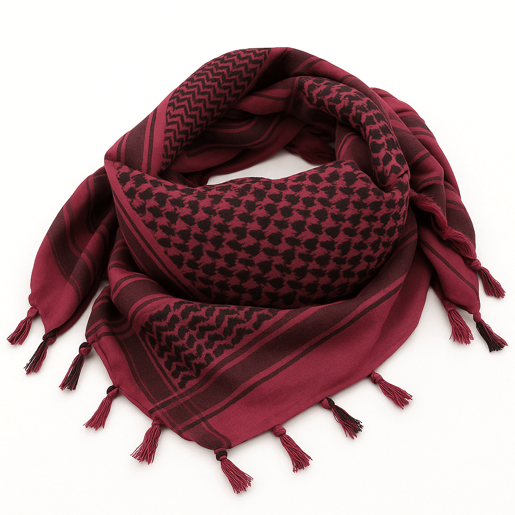 Eirin Apparel Keffiyeh Crimson Pink Cotton Keffiyeh Palestinian Scarf