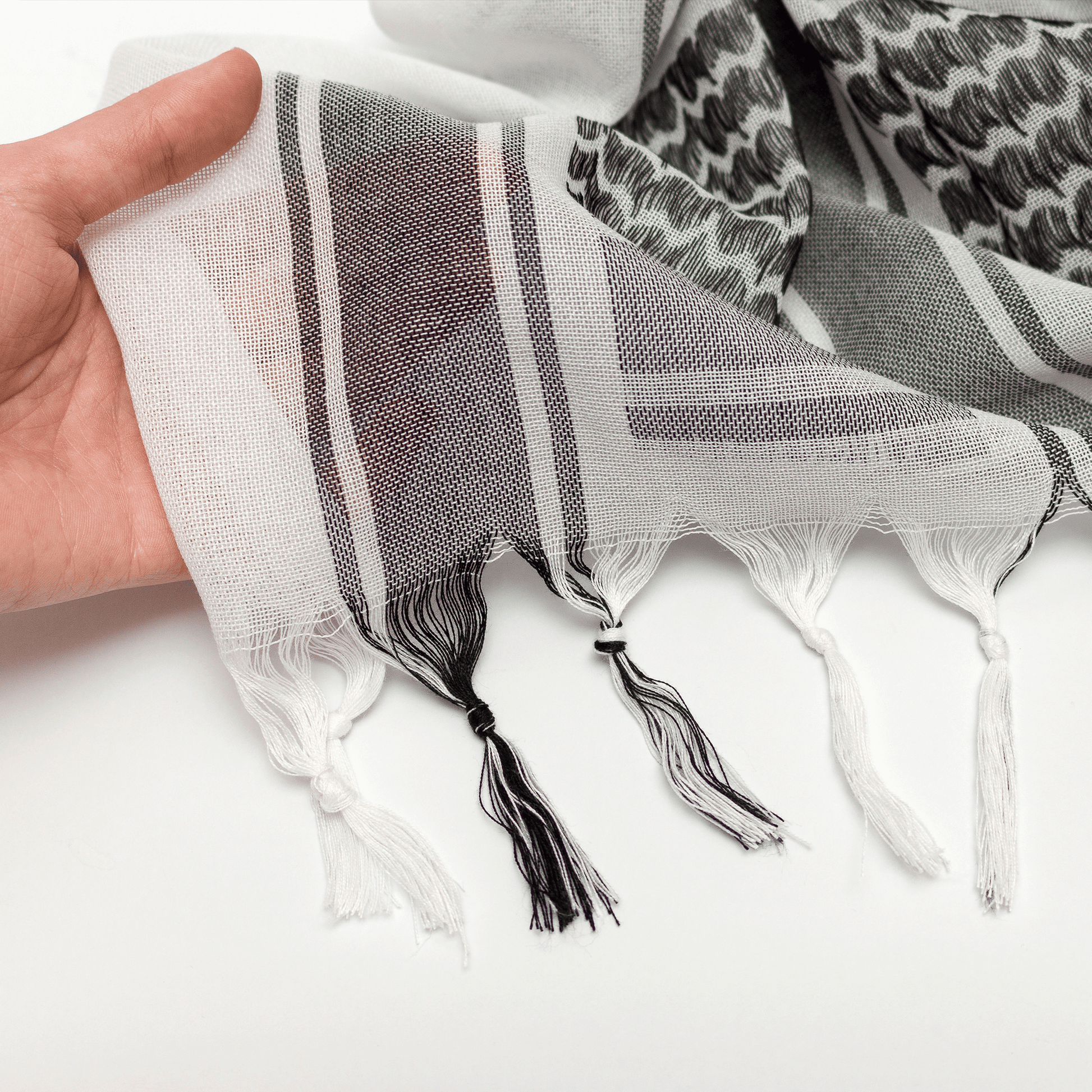 Eirin Apparel Keffiyeh Haifa Mist – Echo of the Ancestors Palestinian Keffiyeh (Collector’s Edition)