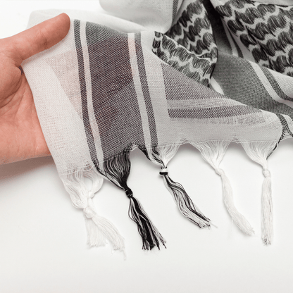 Eirin Apparel Keffiyeh Haifa Mist – Echo of the Ancestors Palestinian Keffiyeh (Collector’s Edition)
