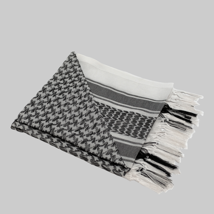 Eirin Apparel Keffiyeh Haifa Mist – Echo of the Ancestors Palestinian Keffiyeh (Collector’s Edition)