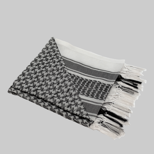 Eirin Apparel Keffiyeh Haifa Mist – Echo of the Ancestors Palestinian Keffiyeh (Collector’s Edition)