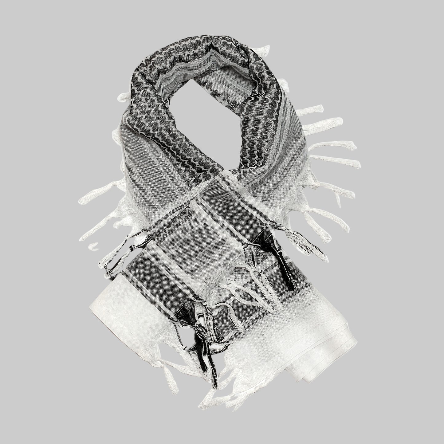 Eirin Apparel Keffiyeh Haifa Mist – Echo of the Ancestors Palestinian Keffiyeh (Collector’s Edition)