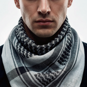 Eirin Apparel Keffiyeh 'Haifa Mist – Echo of the Ancestors' Palestinian Keffiyeh (Collector’s Edition)
