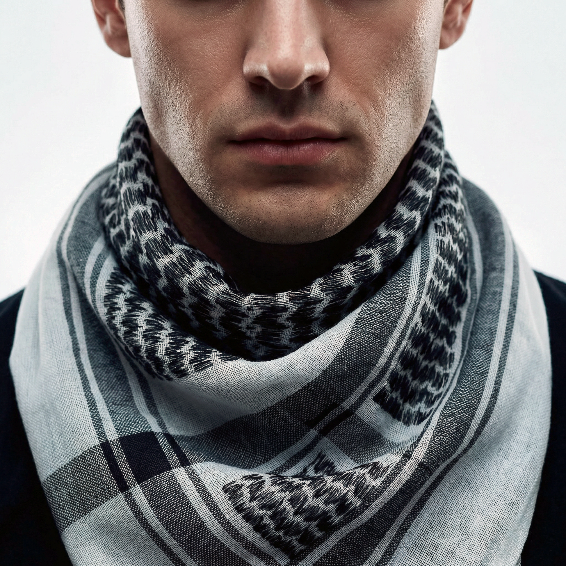 Eirin Apparel Keffiyeh 'Haifa Mist – Echo of the Ancestors' Palestinian Keffiyeh (Collector’s Edition)