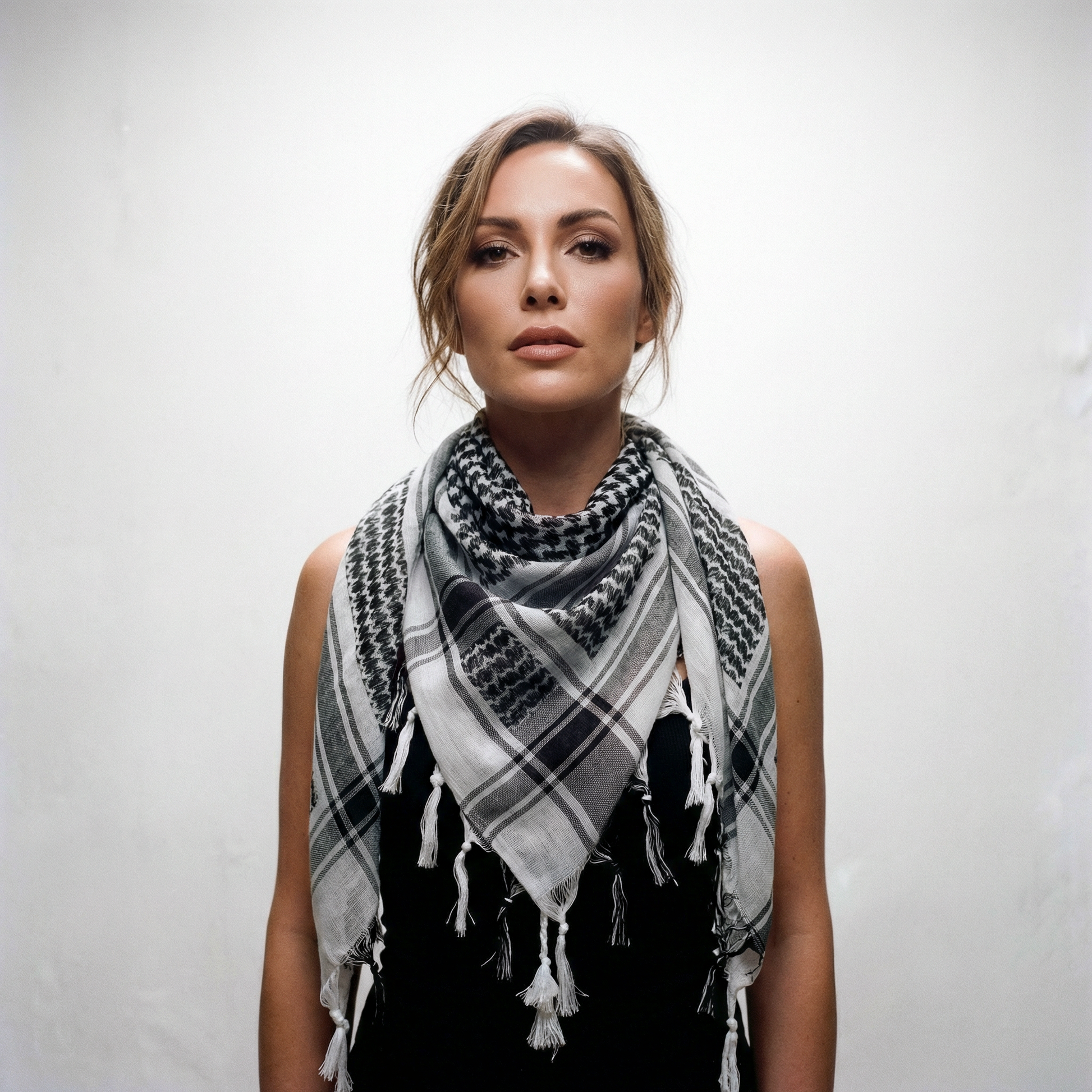 Eirin Apparel Keffiyeh 'Haifa Mist – Echo of the Ancestors' Palestinian Keffiyeh (Collector’s Edition)