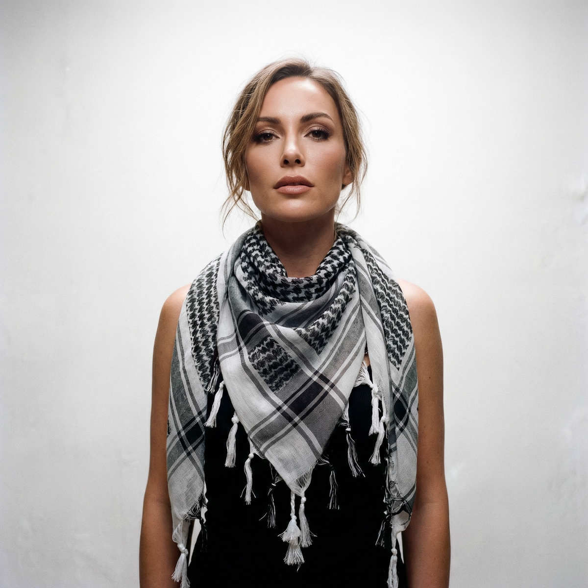 Eirin Apparel Keffiyeh 'Haifa Mist – Echo of the Ancestors' Palestinian Keffiyeh (Collector’s Edition)