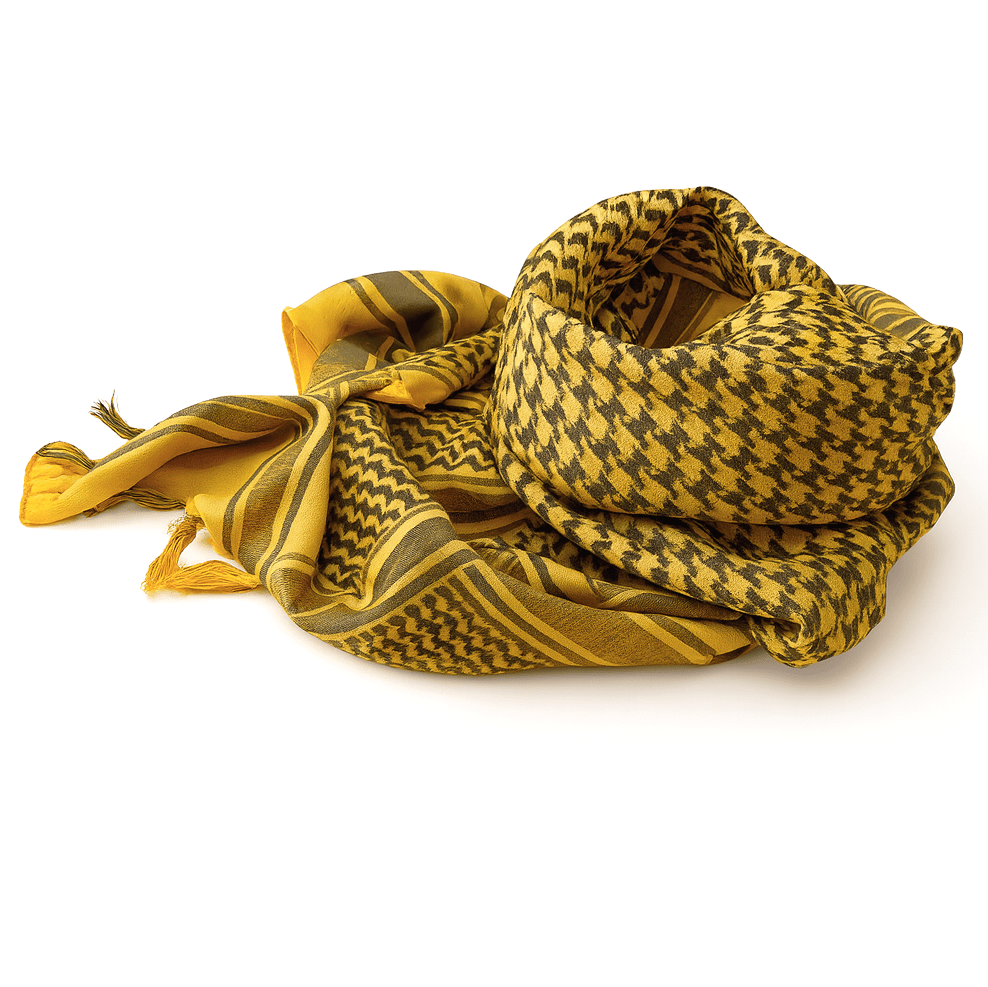 Eirin Apparel Keffiyeh Honeycomb Gold Cotton Keffiyeh Palestinian Scarf