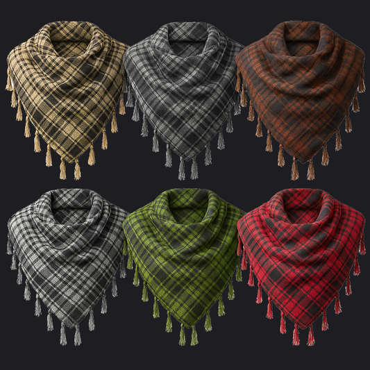 Eirin Apparel Keffiyeh Houndstooth Plaid Keffiyeh - Everyday Resistance Scarf