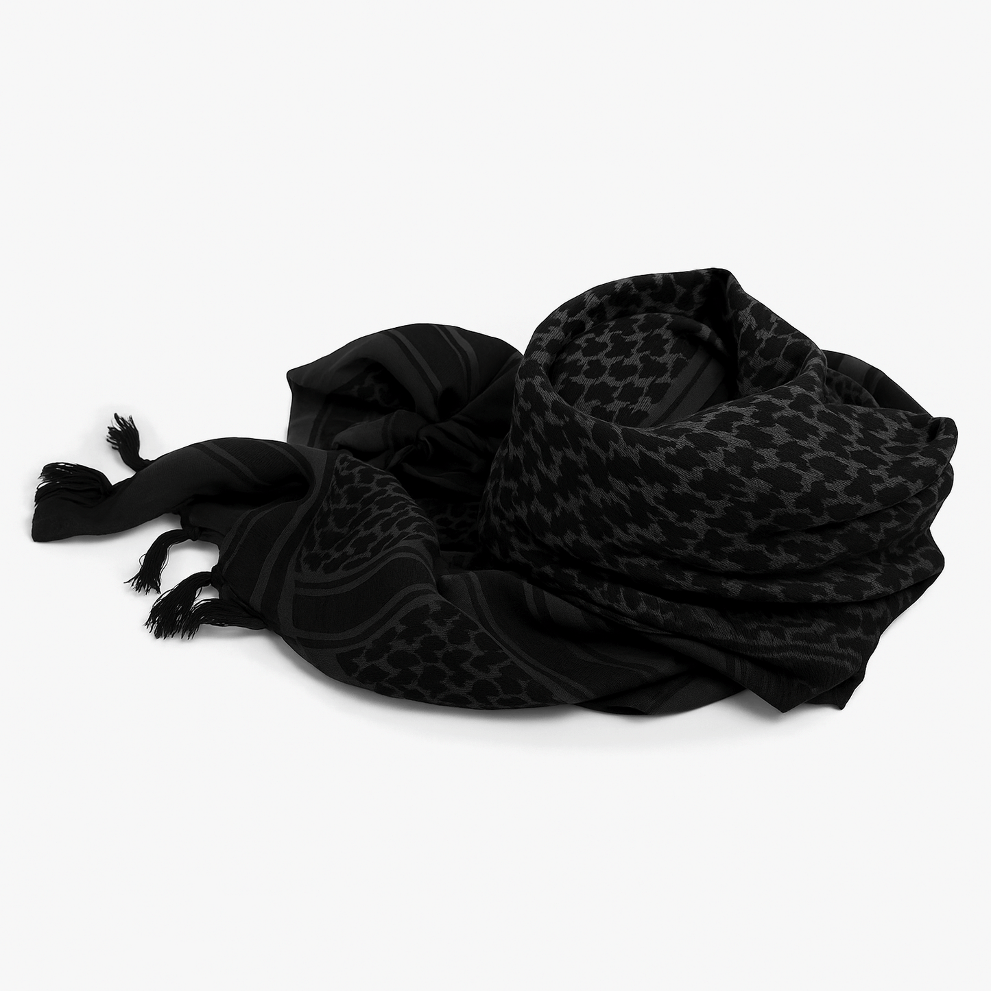 Eirin Apparel Keffiyeh Midnight Black Cotton Keffiyeh Palestinian Scarf