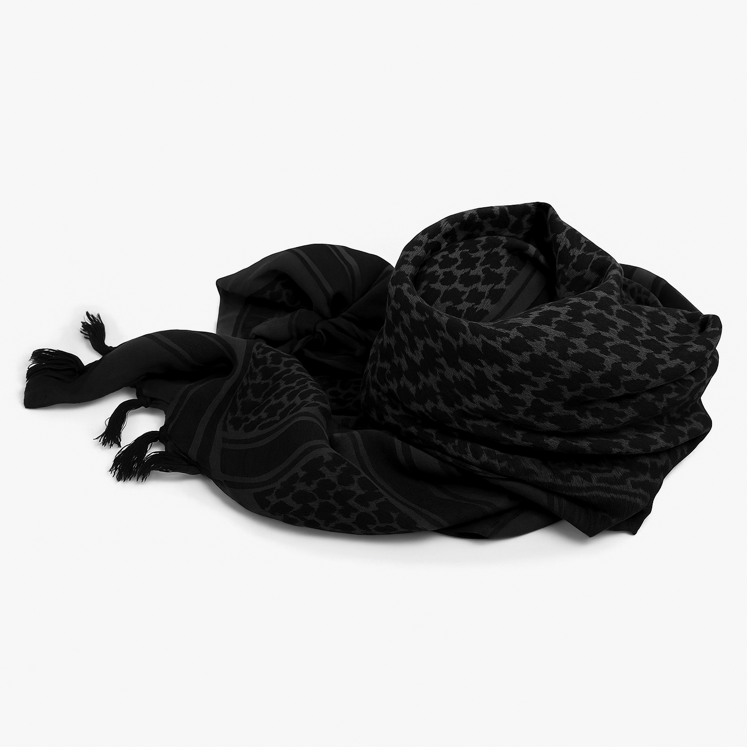 Eirin Apparel Keffiyeh Midnight Black Cotton Keffiyeh Palestinian Scarf