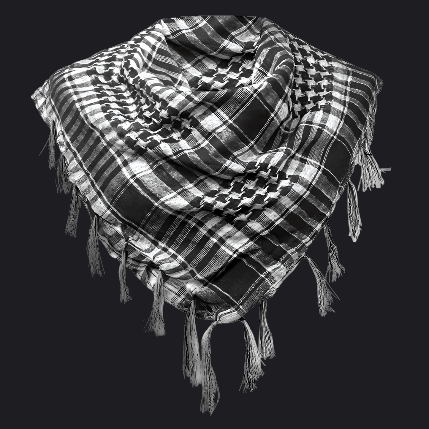 Eirin Apparel Keffiyeh Mono Houndstooth Plaid Keffiyeh - Everyday Resistance Scarf