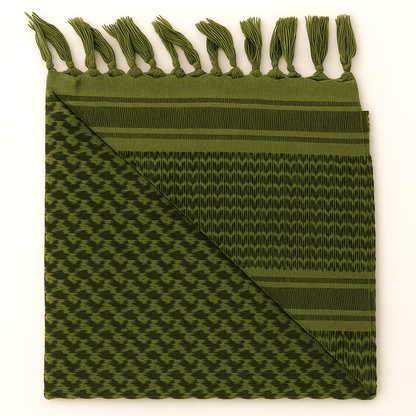 Eirin Apparel Keffiyeh Olive Green Cotton Keffiyeh Palestinian Scarf