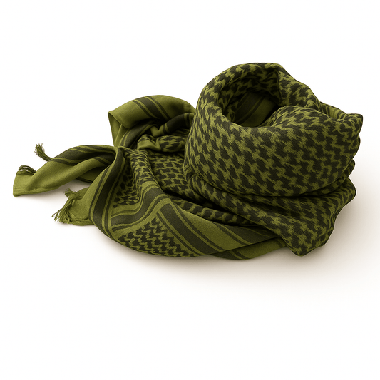Eirin Apparel Keffiyeh Olive Green Cotton Keffiyeh Palestinian Scarf