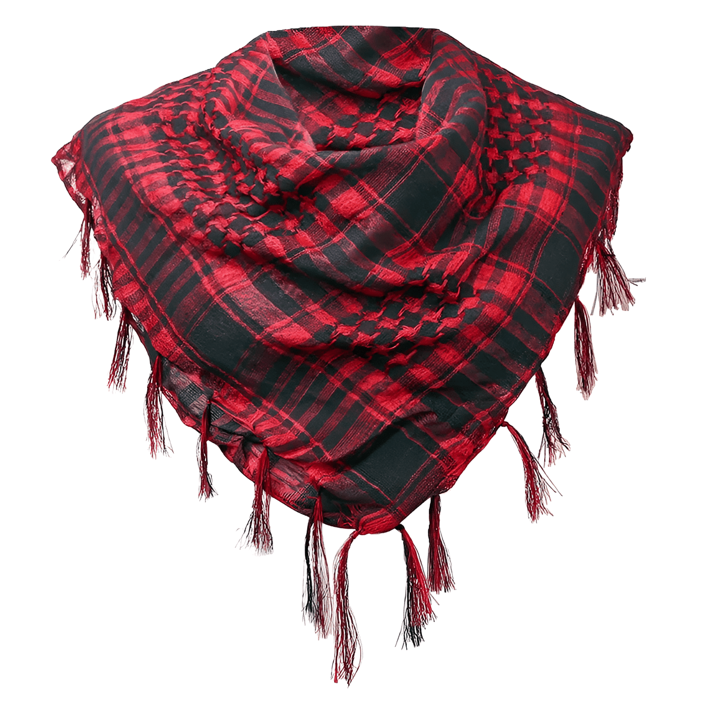 Eirin Apparel Keffiyeh Scarlet Houndstooth Plaid Keffiyeh - Everyday Resistance Scarf