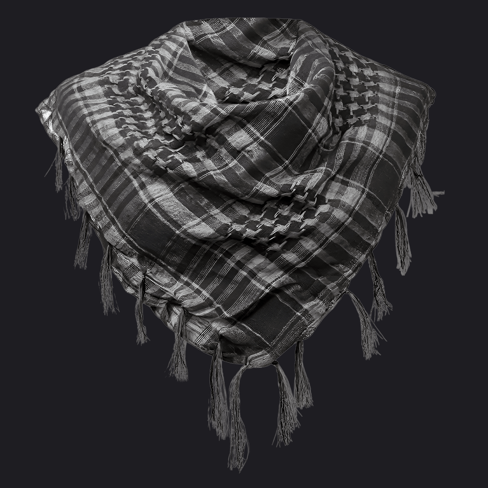 Eirin Apparel Keffiyeh Slate Houndstooth Plaid Keffiyeh - Everyday Resistance Scarf