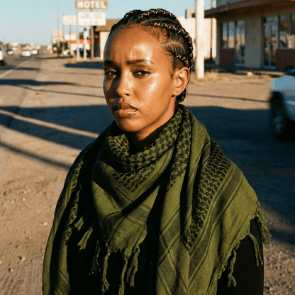 Eirin Apparel Keffiyeh Wadi Green – Soul of the River Valley Palestinian Keffiyeh (Collector's Edition)