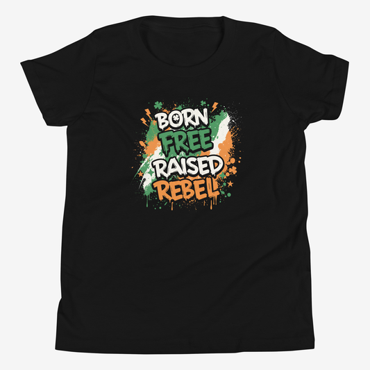 Eirin Apparel Kids T-Shirt Black / S Kids 'Born Free, Raised Rebel' T-Shirt