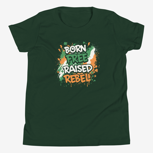 Eirin Apparel Kids T-Shirt Forest / S Kids 'Born Free, Raised Rebel' T-Shirt