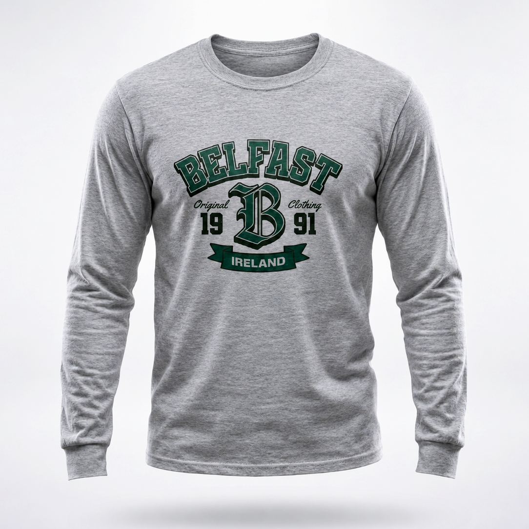 Eirin Apparel Long Sleeve T-Shirt 'Belfast Varsity' Long Sleeve T-Shirt